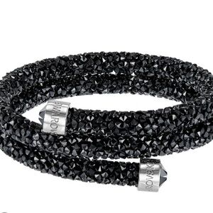 Swarovski Black & silver crystal dust bracelet